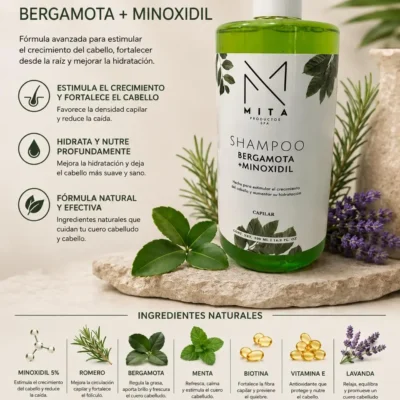 Shampoo de Bergamota + Minoxidil