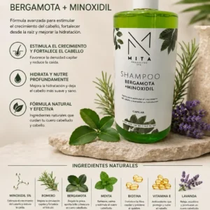 Shampoo De Bergamota + Minoxidil Mita